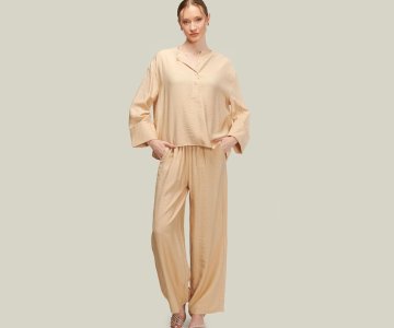 Trousers-Shirt Linen Fabric - 868ak