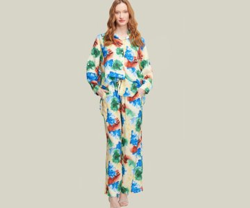 Multicolored Patterned Viscose - 877snm