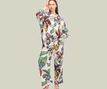 Multicolored Patterned Viscose - 617tk