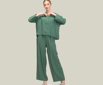 Trousers-Shirt Linen Fabric - 868ak