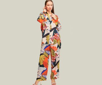 Multicolored Patterned Viscose - 617tk